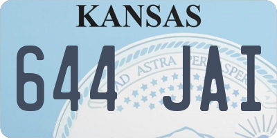 KS license plate 644JAI