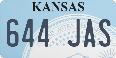 KS license plate 644JAS