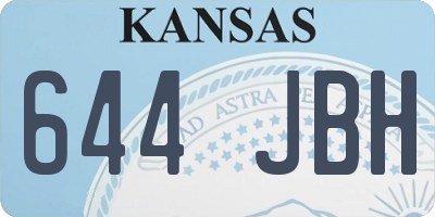 KS license plate 644JBH