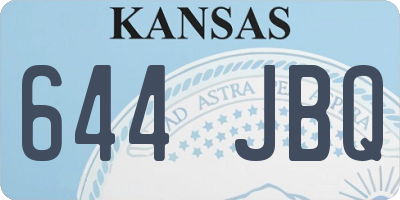 KS license plate 644JBQ