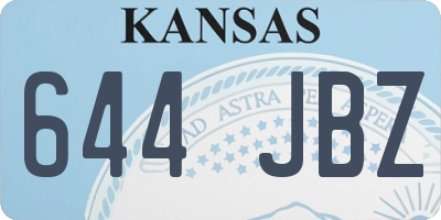 KS license plate 644JBZ