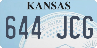 KS license plate 644JCG