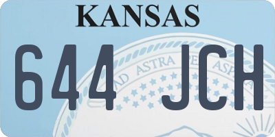 KS license plate 644JCH
