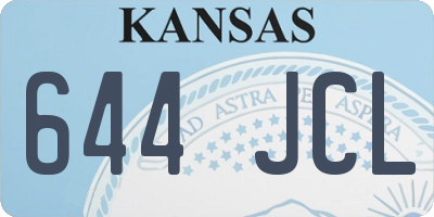 KS license plate 644JCL