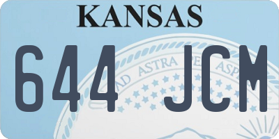 KS license plate 644JCM