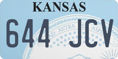 KS license plate 644JCV