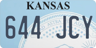 KS license plate 644JCY