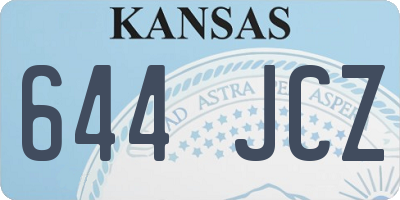 KS license plate 644JCZ