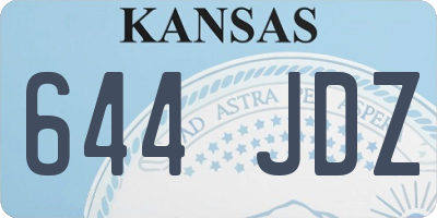 KS license plate 644JDZ