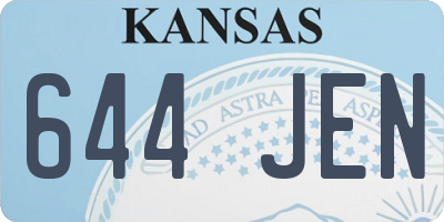 KS license plate 644JEN