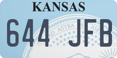 KS license plate 644JFB