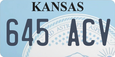 KS license plate 645ACV