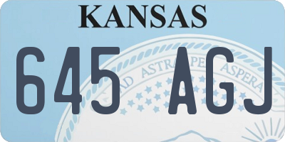 KS license plate 645AGJ