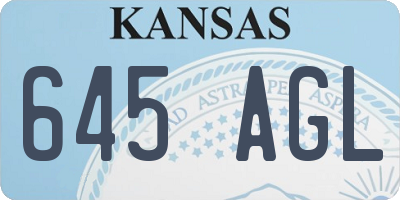 KS license plate 645AGL