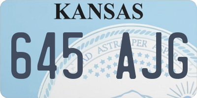 KS license plate 645AJG