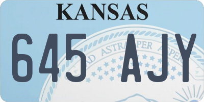 KS license plate 645AJY