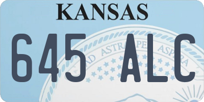 KS license plate 645ALC