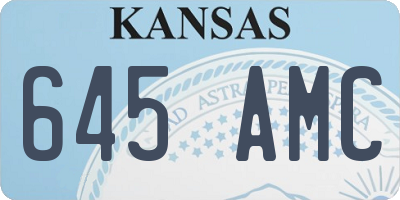 KS license plate 645AMC