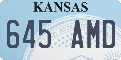 KS license plate 645AMD