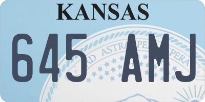 KS license plate 645AMJ