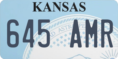 KS license plate 645AMR