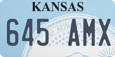 KS license plate 645AMX