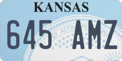 KS license plate 645AMZ