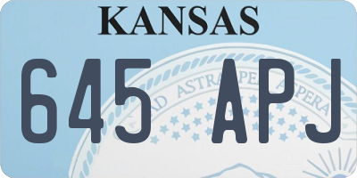 KS license plate 645APJ