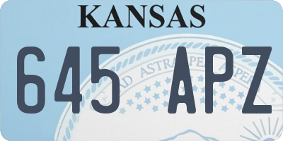 KS license plate 645APZ