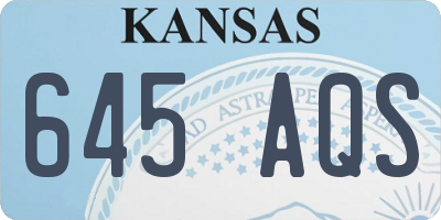 KS license plate 645AQS