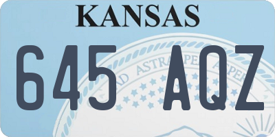 KS license plate 645AQZ