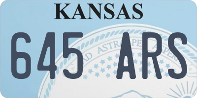KS license plate 645ARS