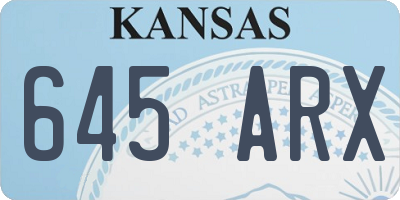 KS license plate 645ARX