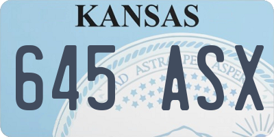 KS license plate 645ASX