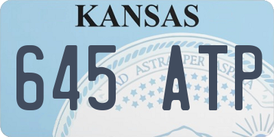 KS license plate 645ATP