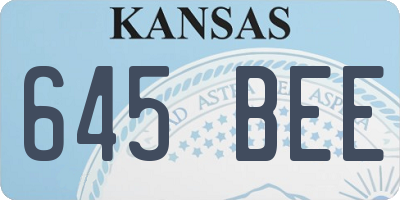 KS license plate 645BEE