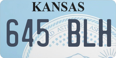 KS license plate 645BLH