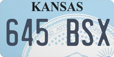 KS license plate 645BSX