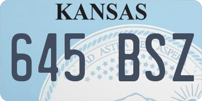 KS license plate 645BSZ