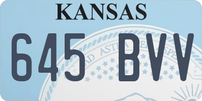 KS license plate 645BVV