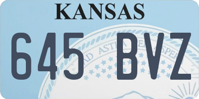 KS license plate 645BVZ