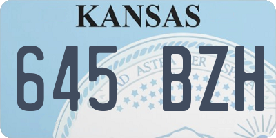 KS license plate 645BZH