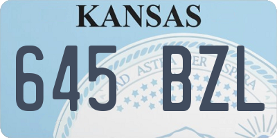 KS license plate 645BZL