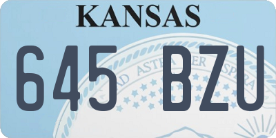 KS license plate 645BZU