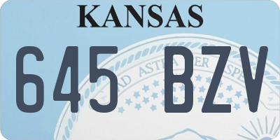 KS license plate 645BZV