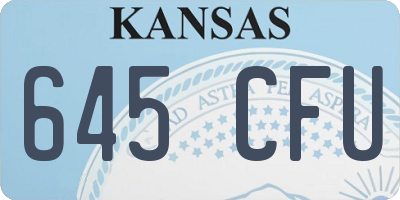 KS license plate 645CFU