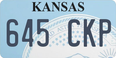 KS license plate 645CKP