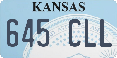 KS license plate 645CLL