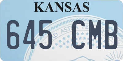 KS license plate 645CMB