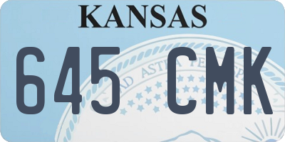 KS license plate 645CMK